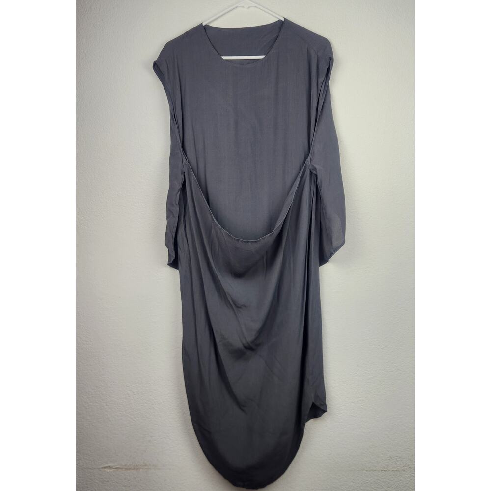 Oak Gray Midi Dress Size 2 Sleeveless Draping